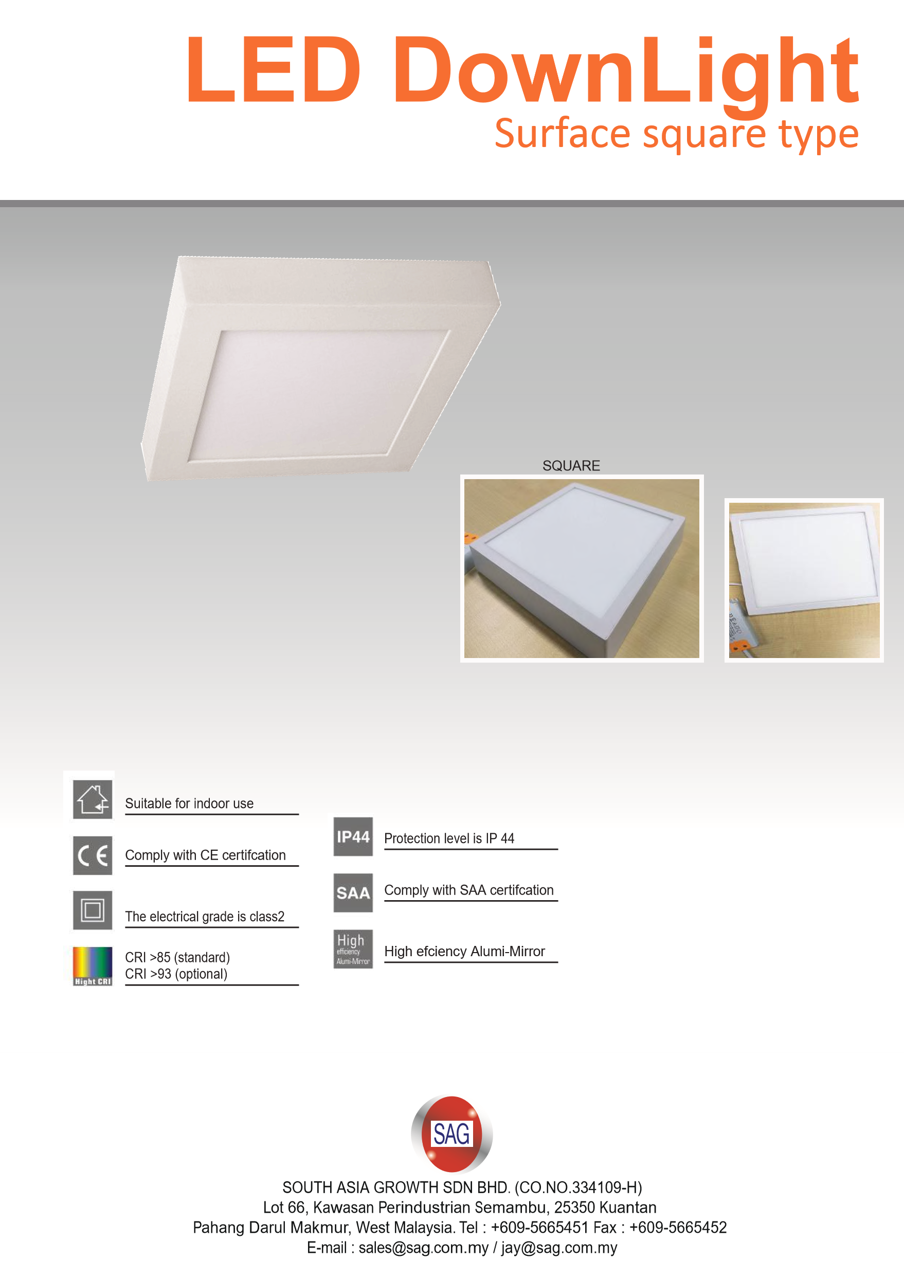 LED Downlight (surface square)